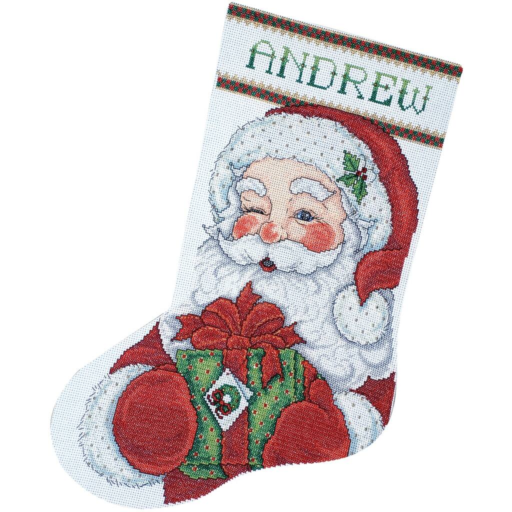 Design Works Cross Stitch Stocking Kit 17" Long-Cookies For Santa 14 Count
